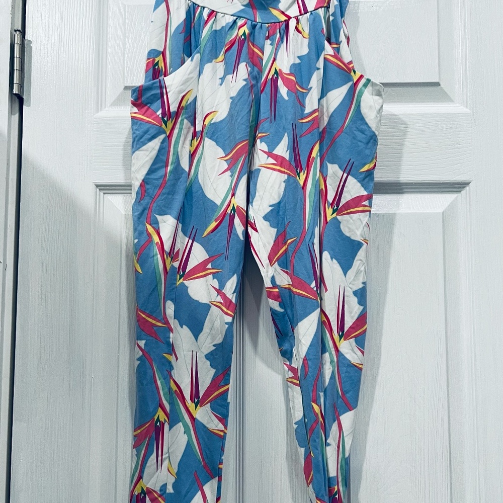 Fighting Eel Pastel Floral Ankle Pants - Picture 2 of 3